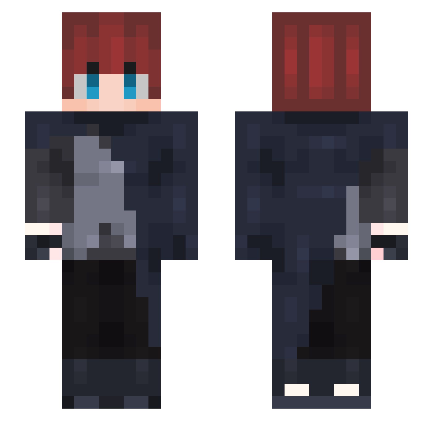 Kaizen_YT Minecraft skin, front and back view