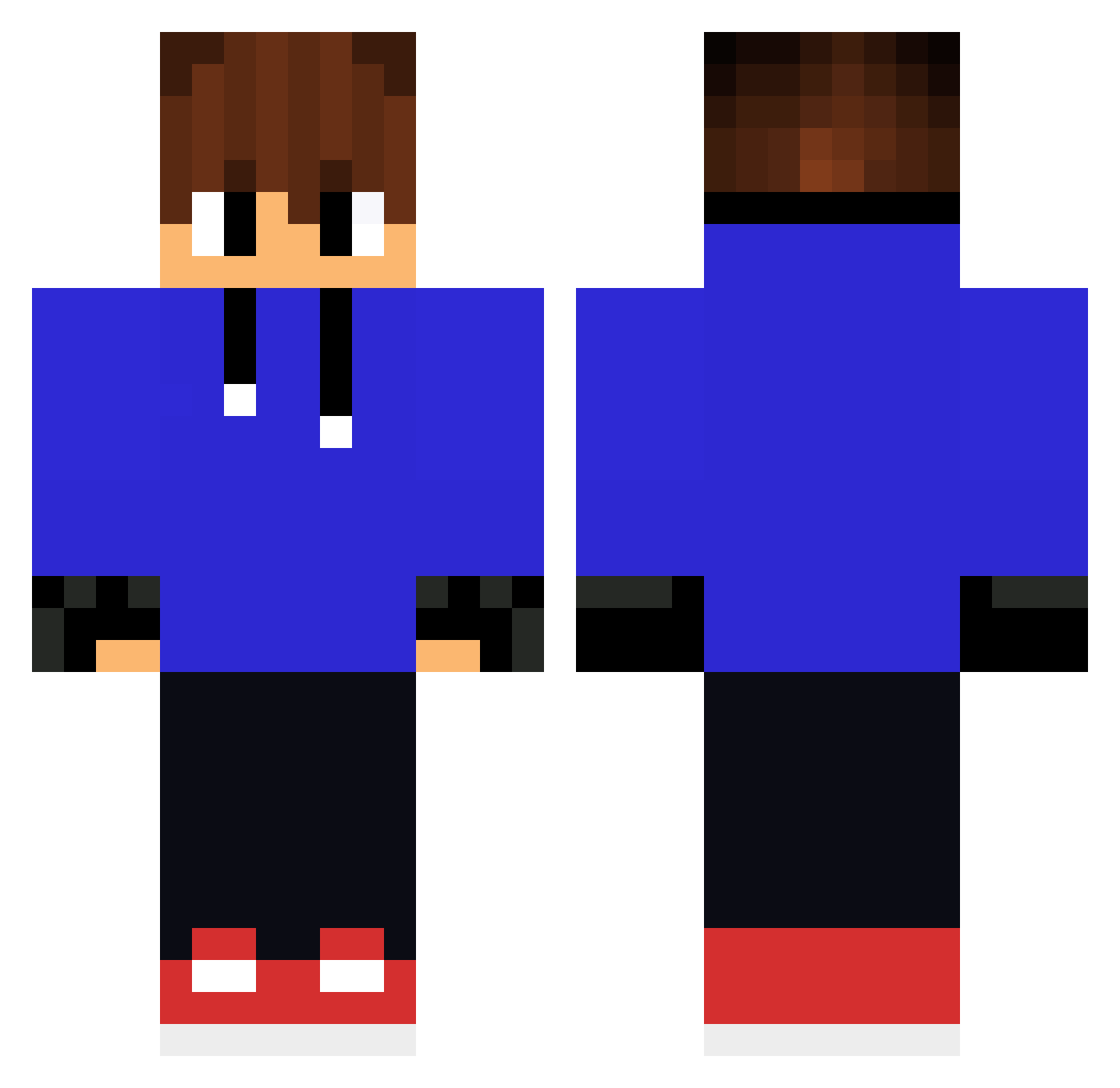 OliverDXX7712 Minecraft skin, front and back view