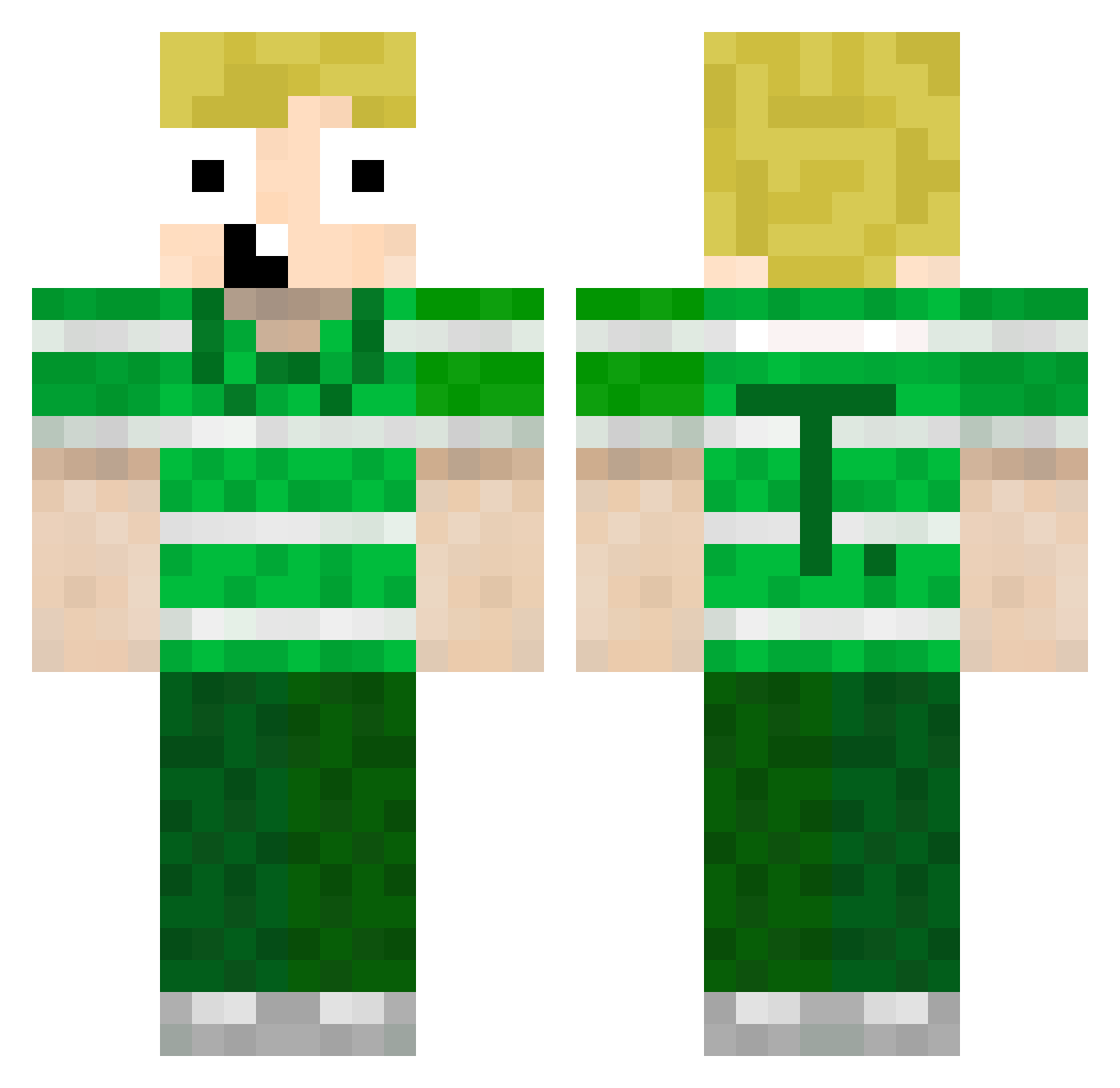 norales Minecraft skin, front and back view