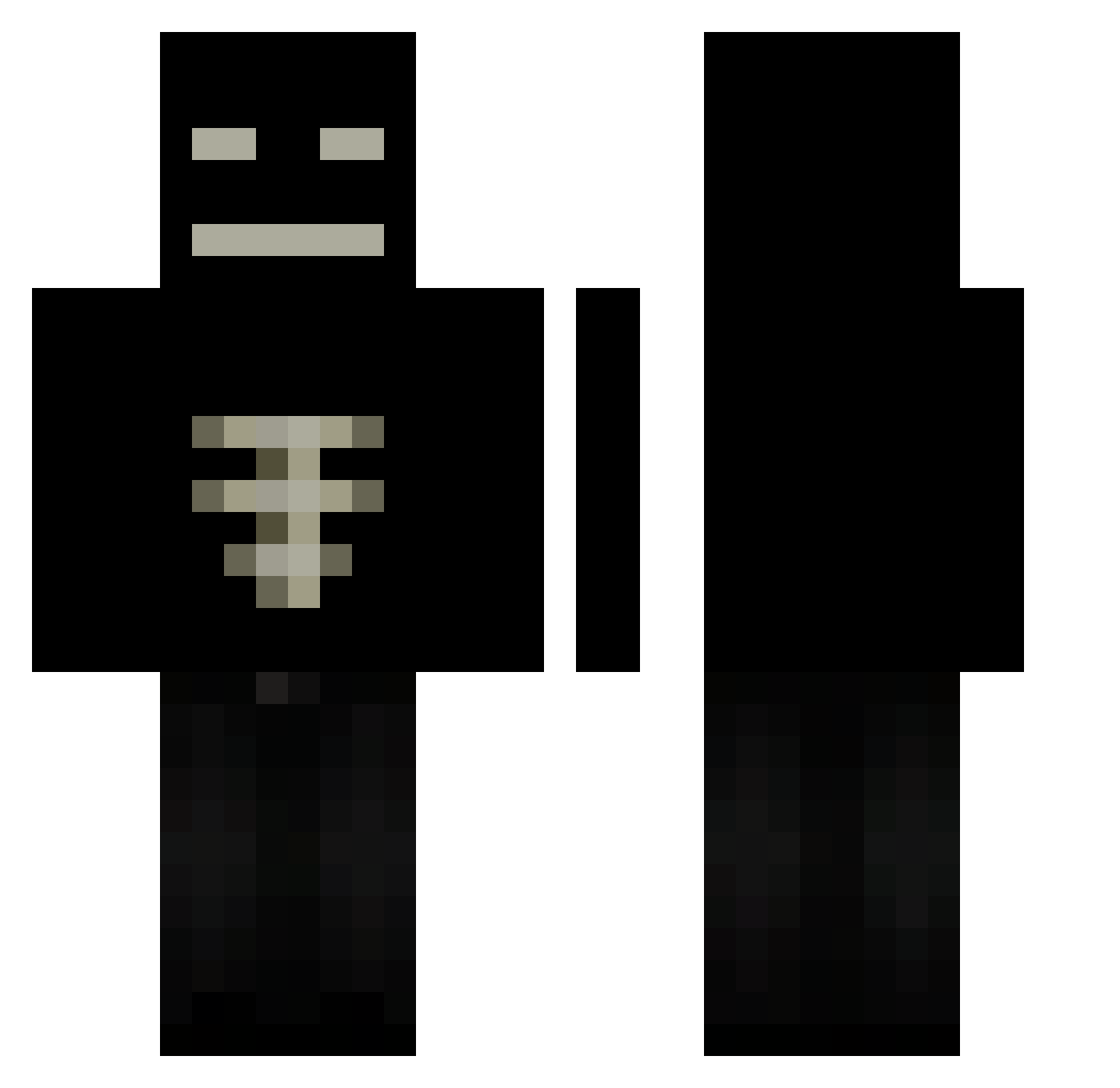 KingFeroxWLP Minecraft skin, front and back view