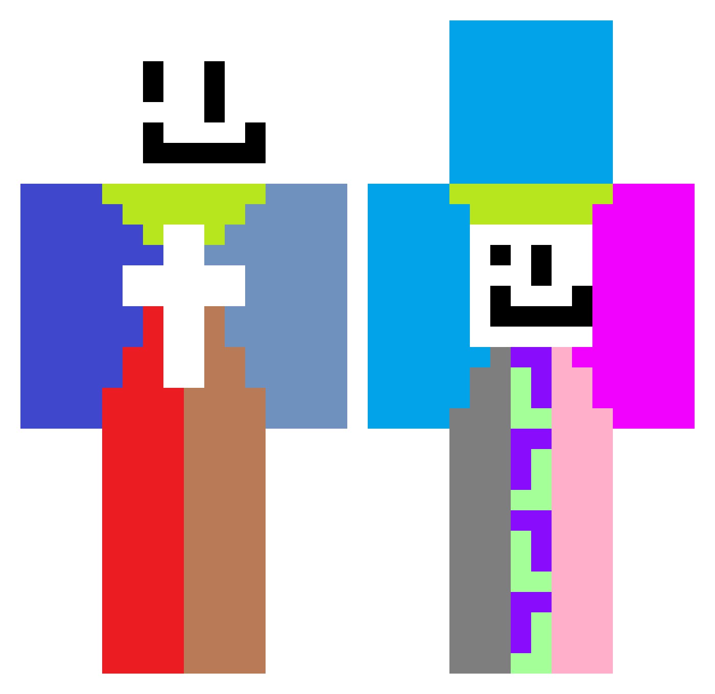 acvanfan Minecraft skin, front and back view