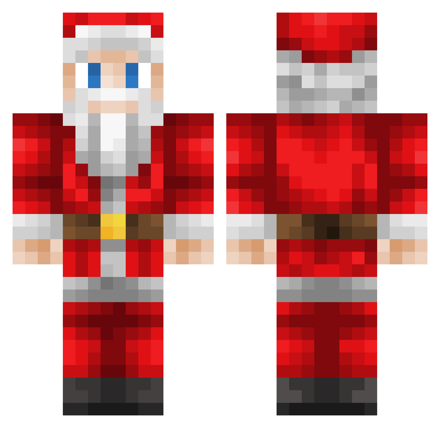 cuvz Minecraft skin, front and back view