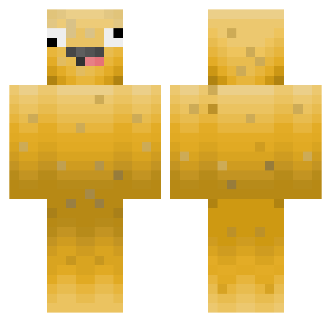 Dentists Minecraft skin, front and back view