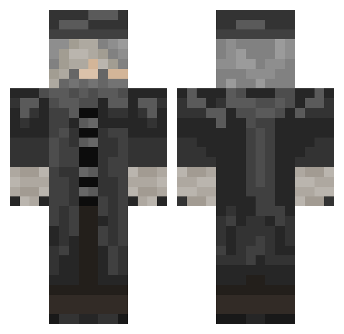 TheCheadster Minecraft skin, front and back view
