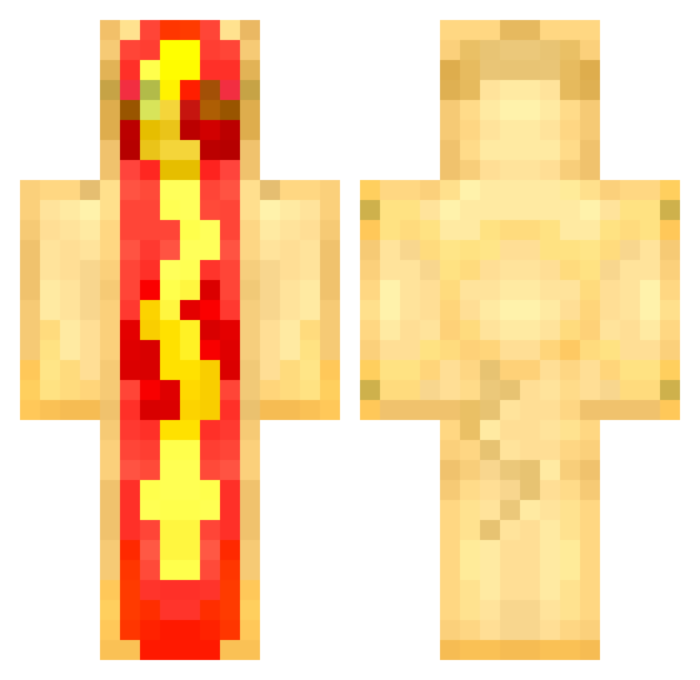 qnh Minecraft skin, front and back view