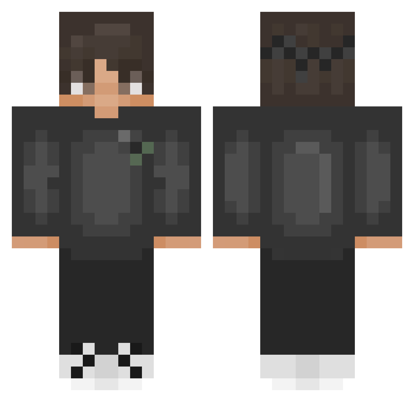 TiltyBoii Minecraft skin, front and back view