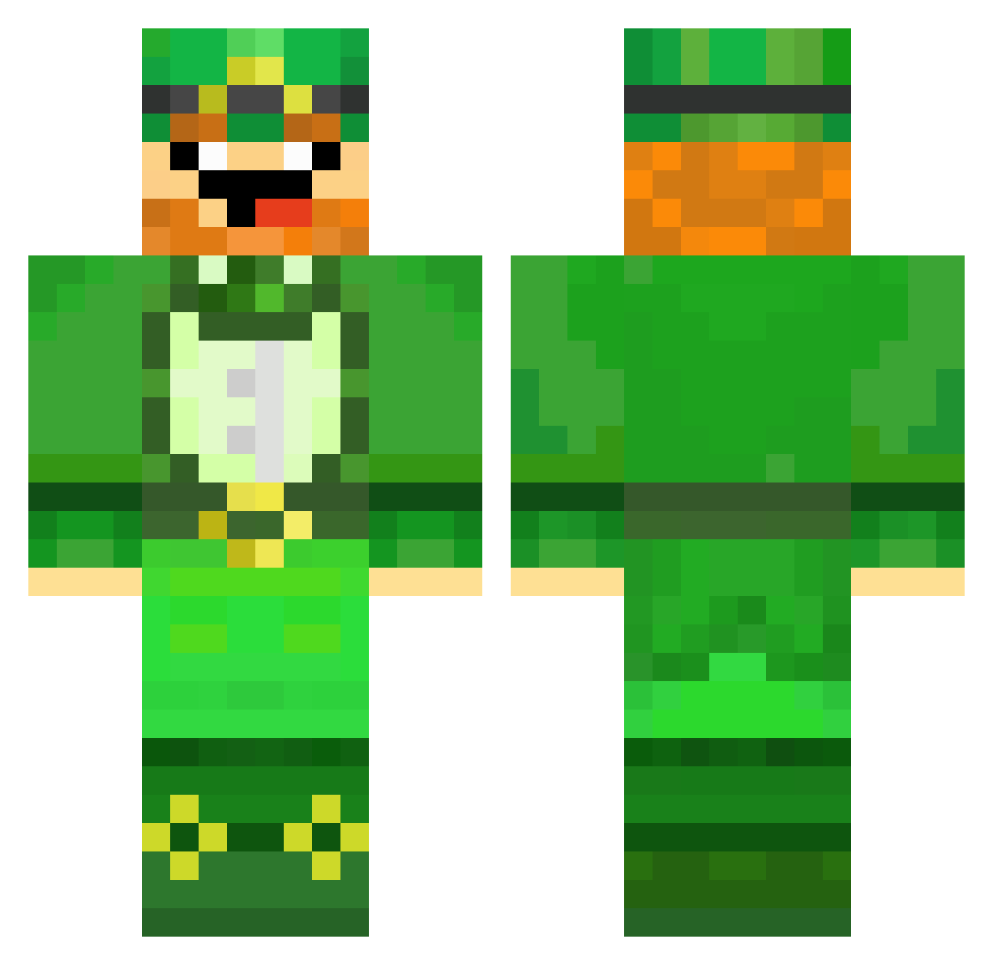 KieransToeFungus Minecraft skin, front and back view
