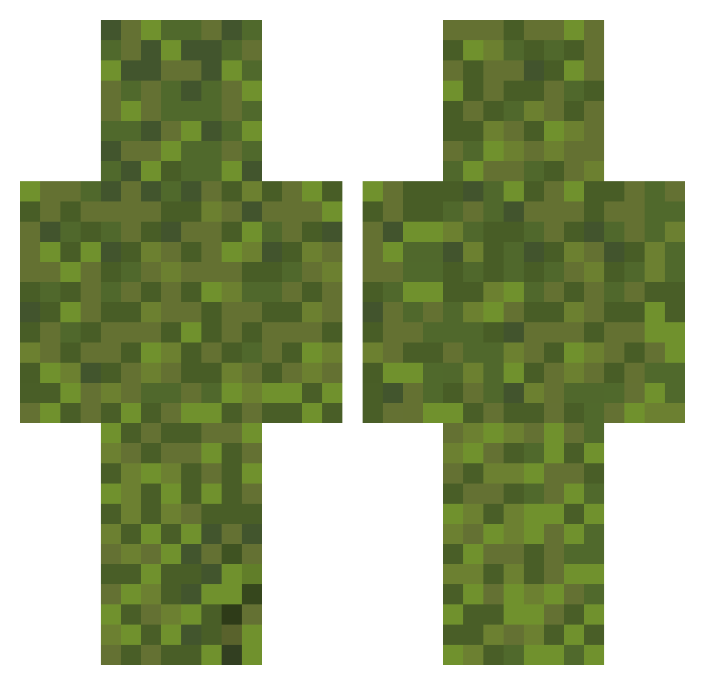 Sevil_owo Minecraft skin, front and back view
