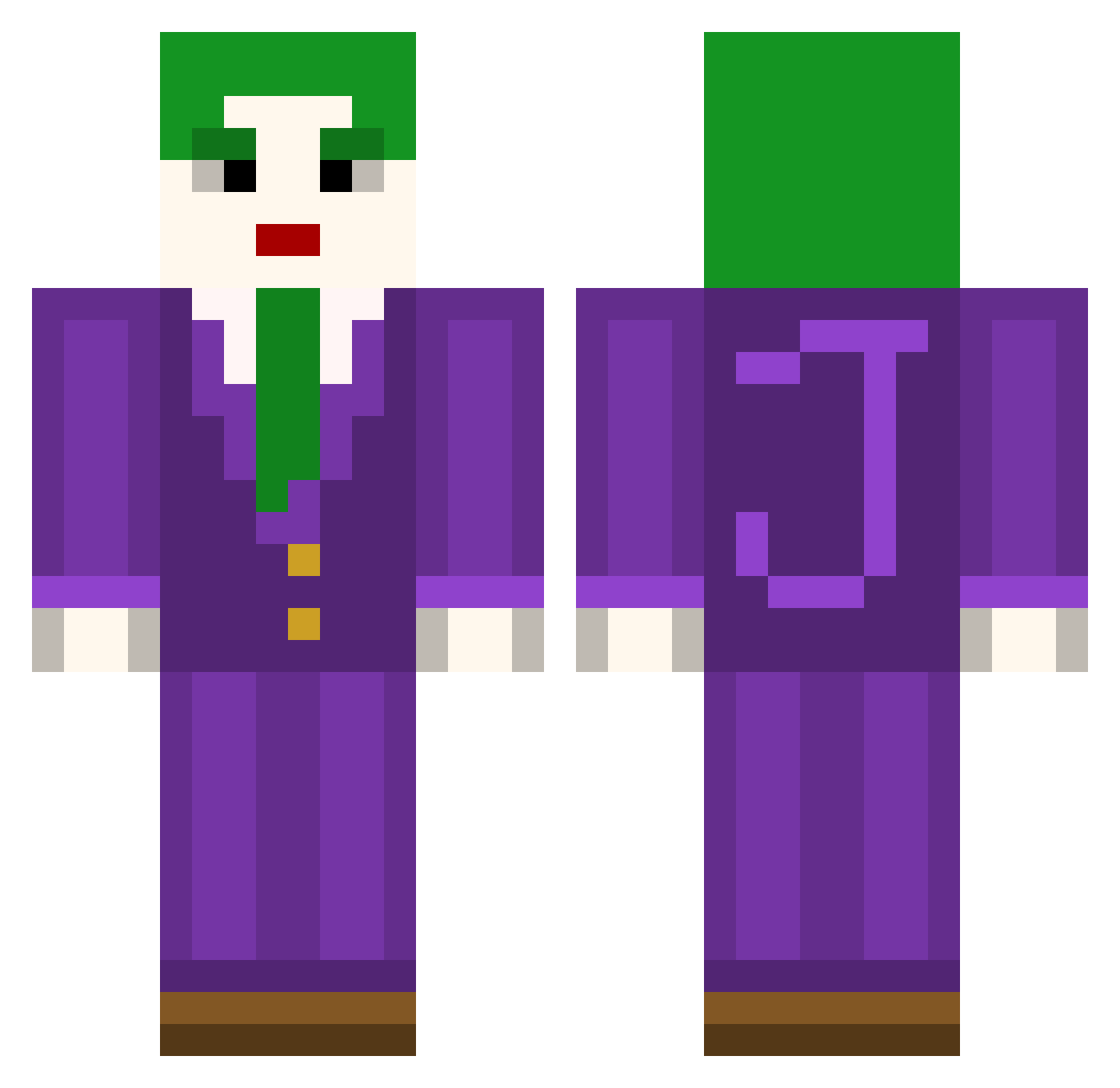 Norwin_Kraft Minecraft skin, front and back view