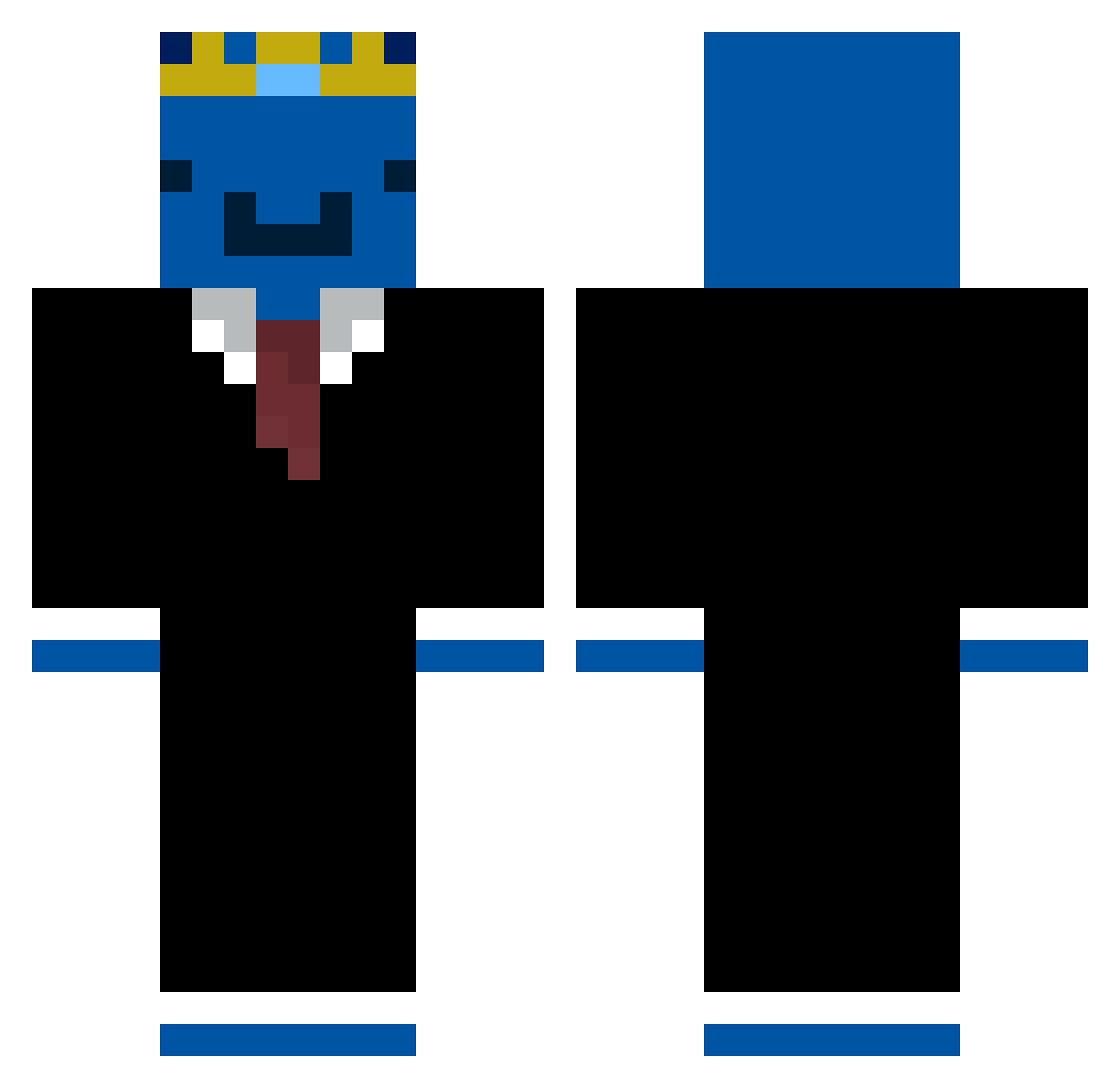 kukurydzq Minecraft skin, front and back view