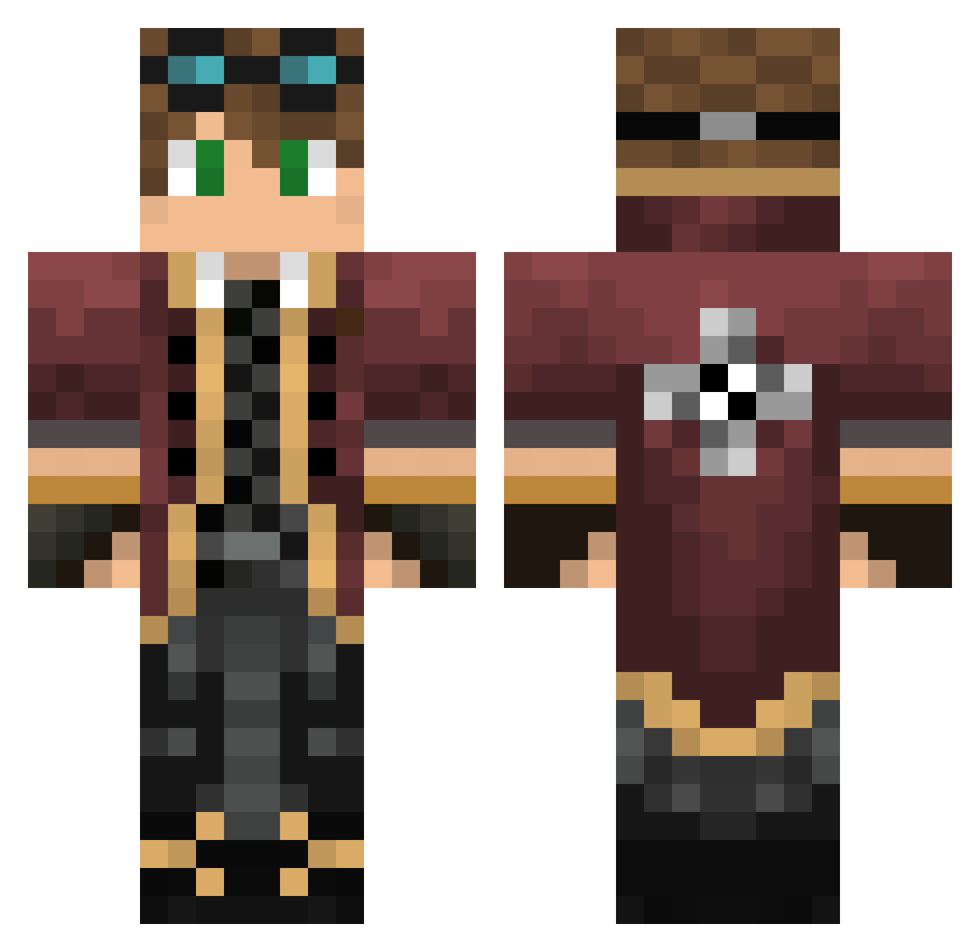 Polar_Heart Minecraft skin, front and back view