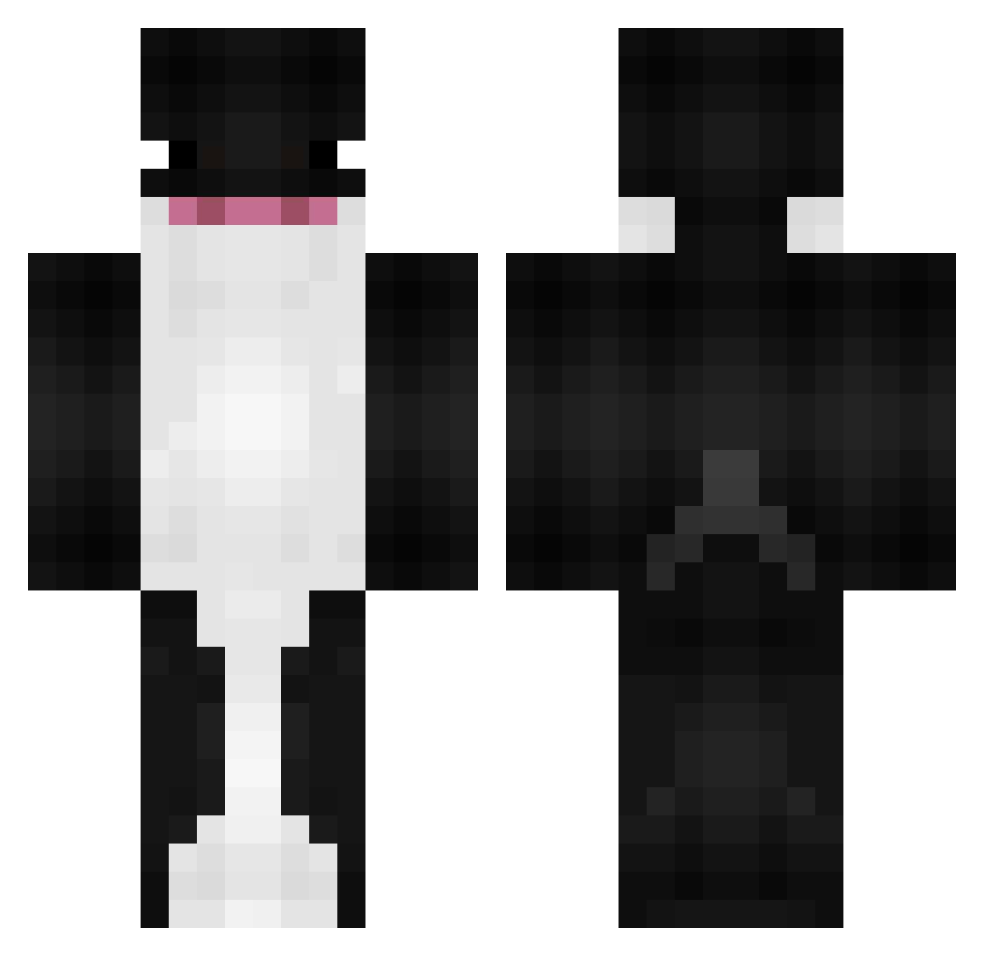 Neorca_ Minecraft skin, front and back view