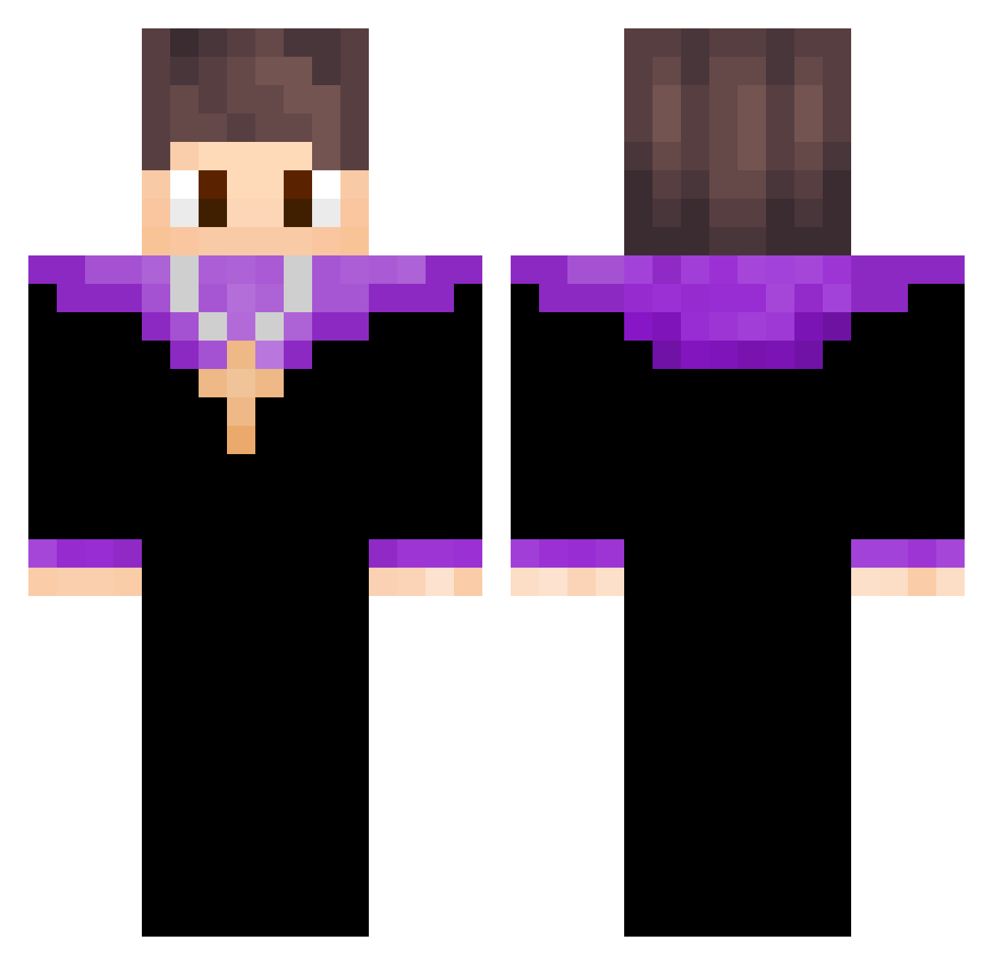 Rihan77 Minecraft skin, front and back view