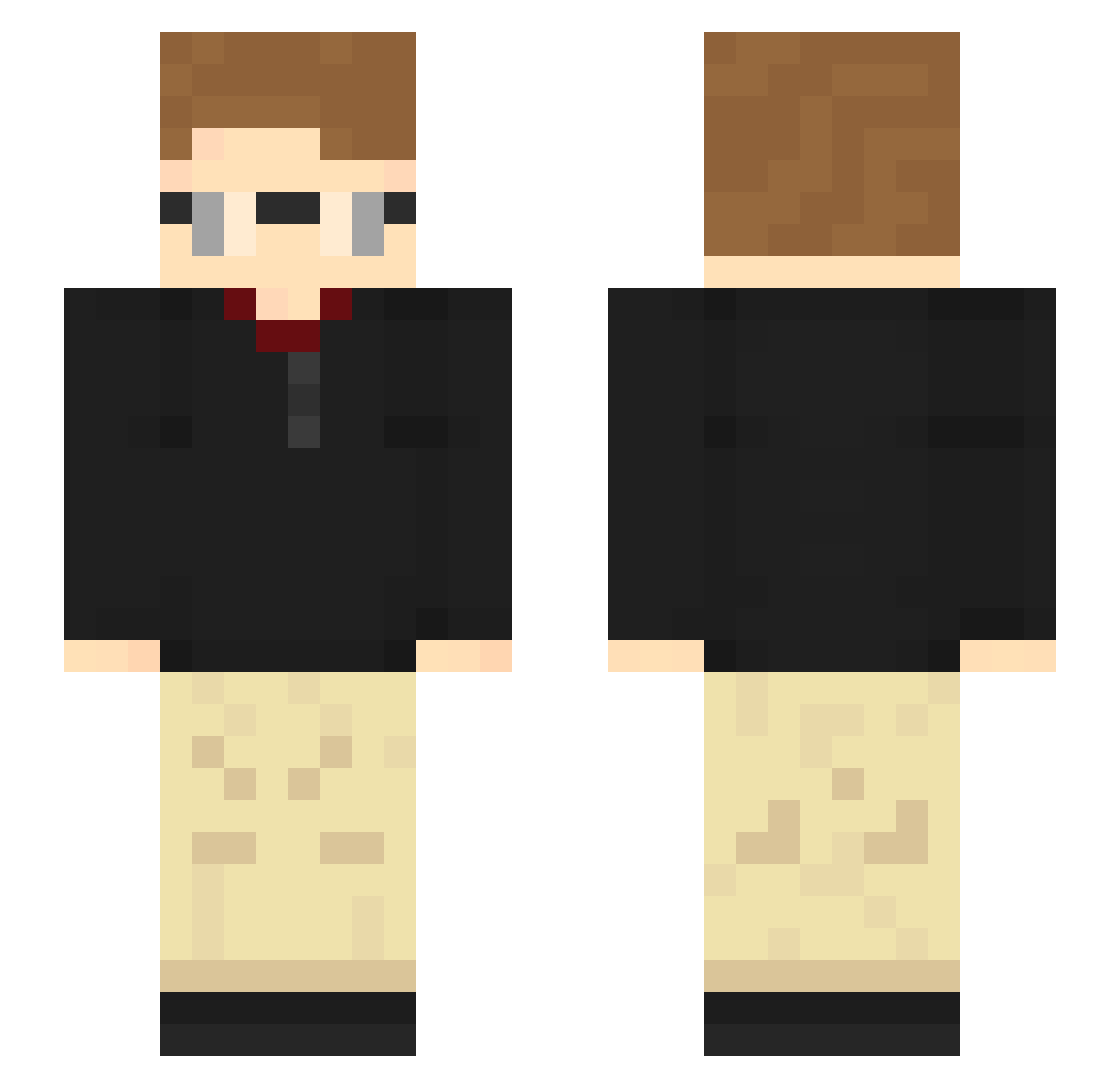 Tquo Minecraft skin, front and back view