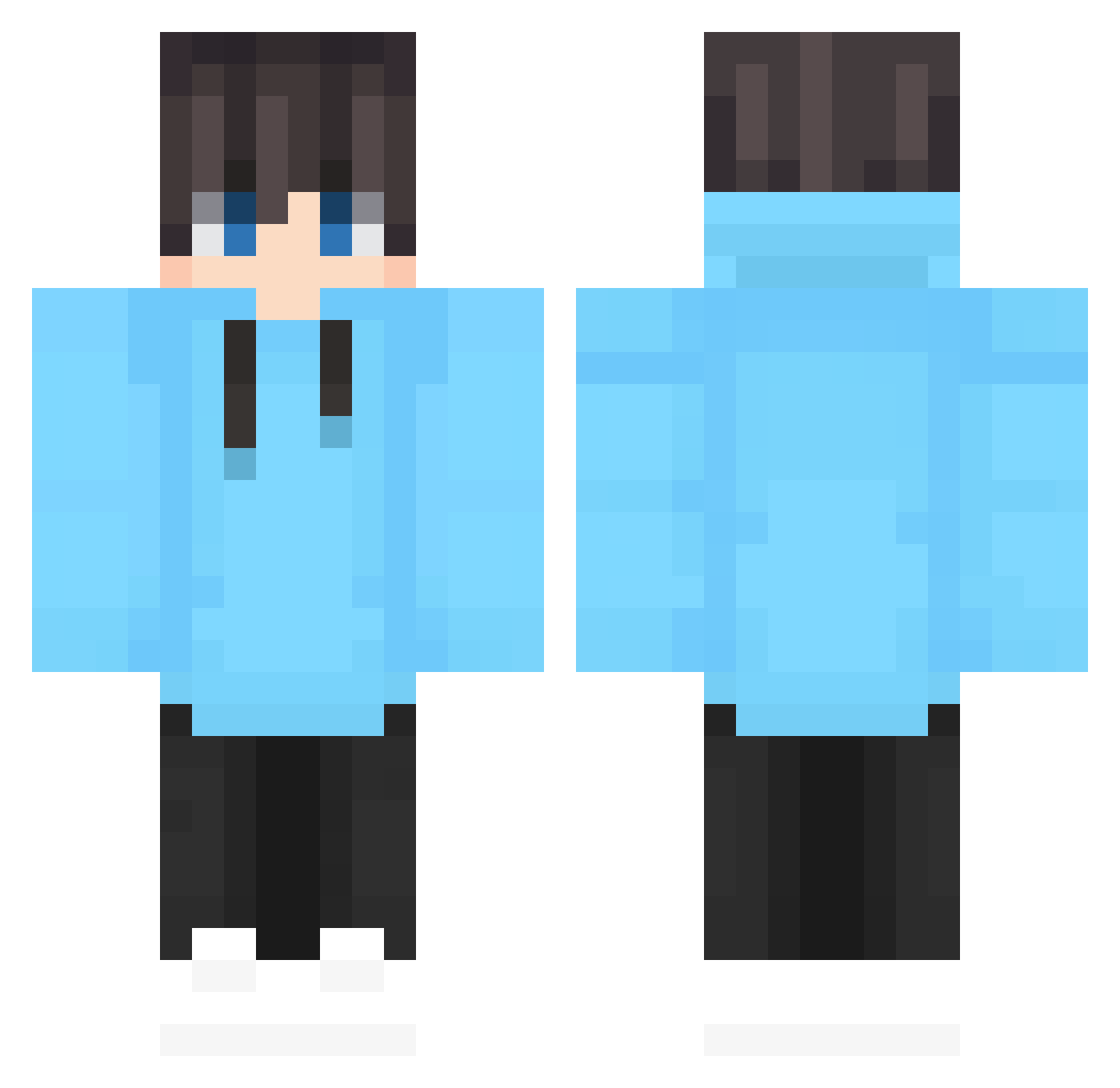 ViWi31 Minecraft skin, front and back view