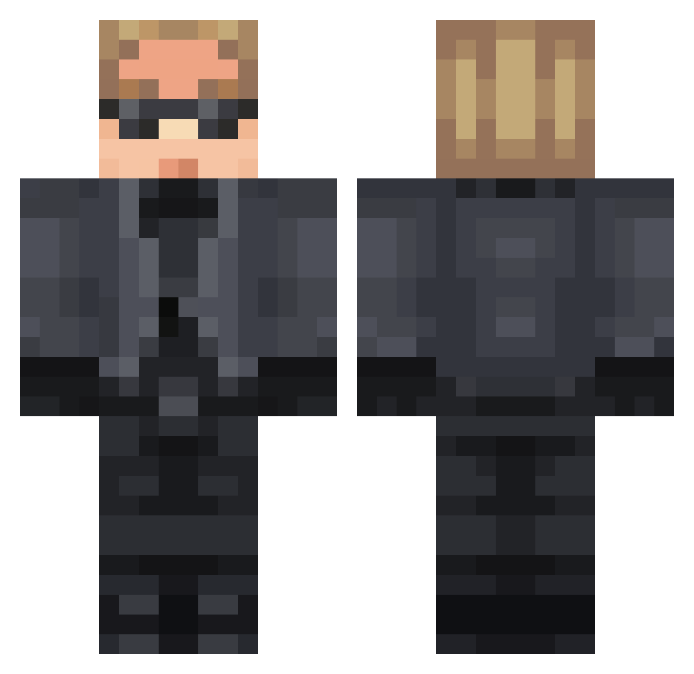 calatheamusaica Minecraft skin, front and back view