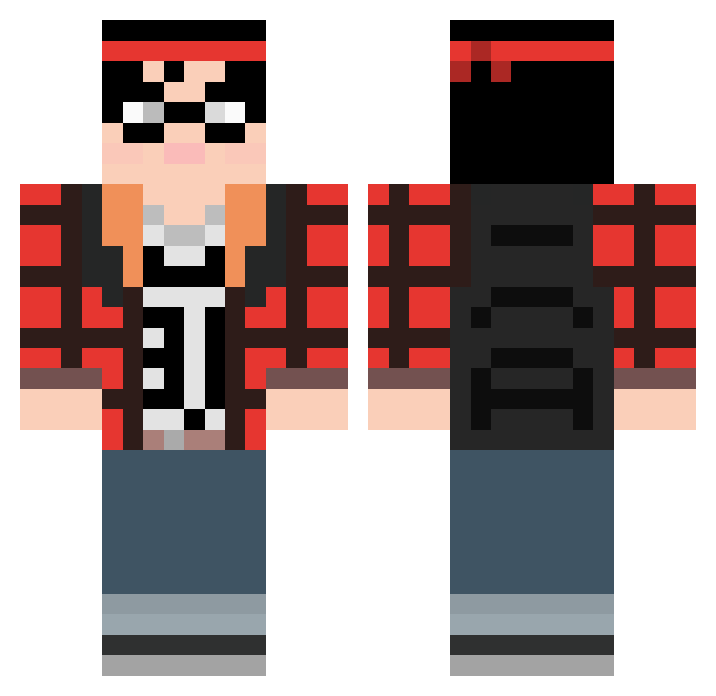 itakage_kuon Minecraft skin, front and back view