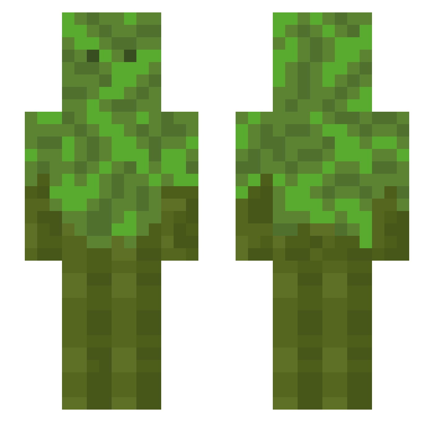 OrganicSeaweed9 Minecraft skin, front and back view