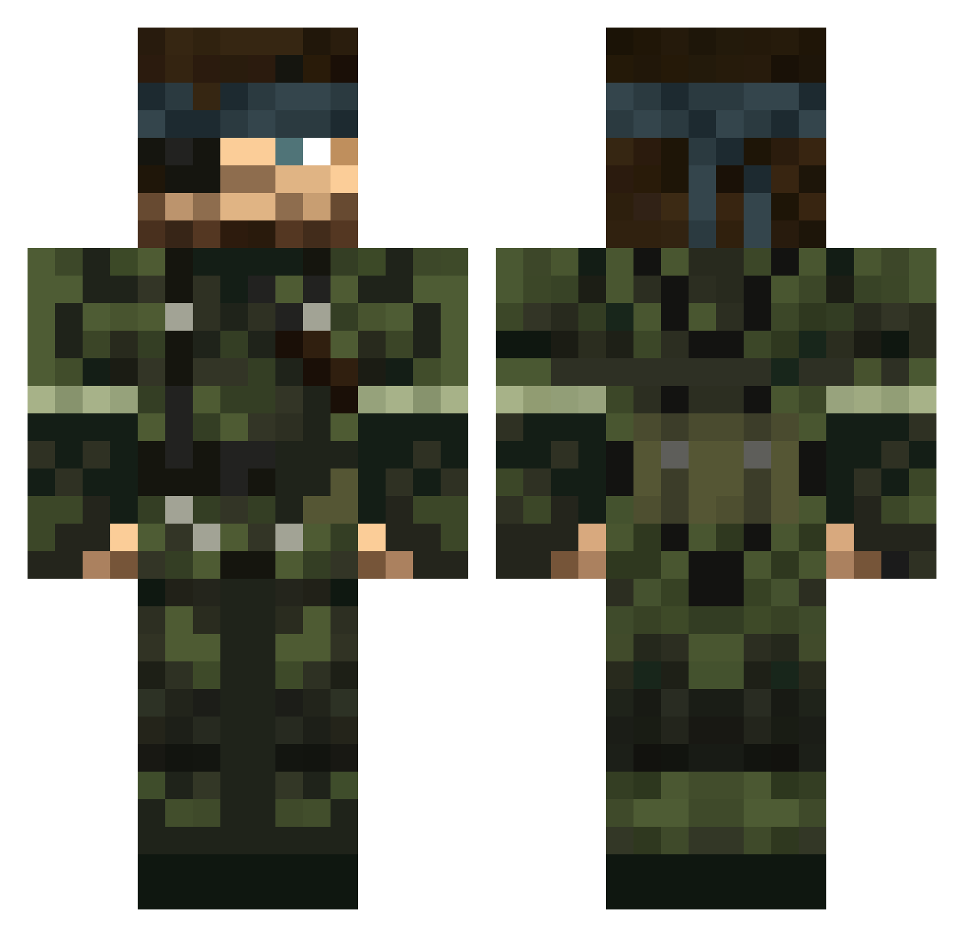 Ignaciowo Minecraft skin, front and back view
