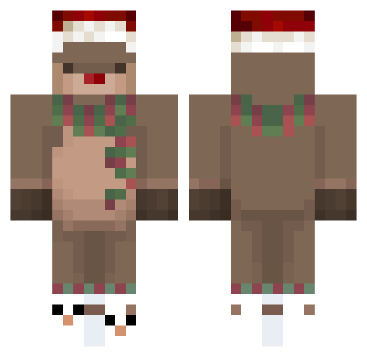 winterming21 Minecraft skin, front and back view