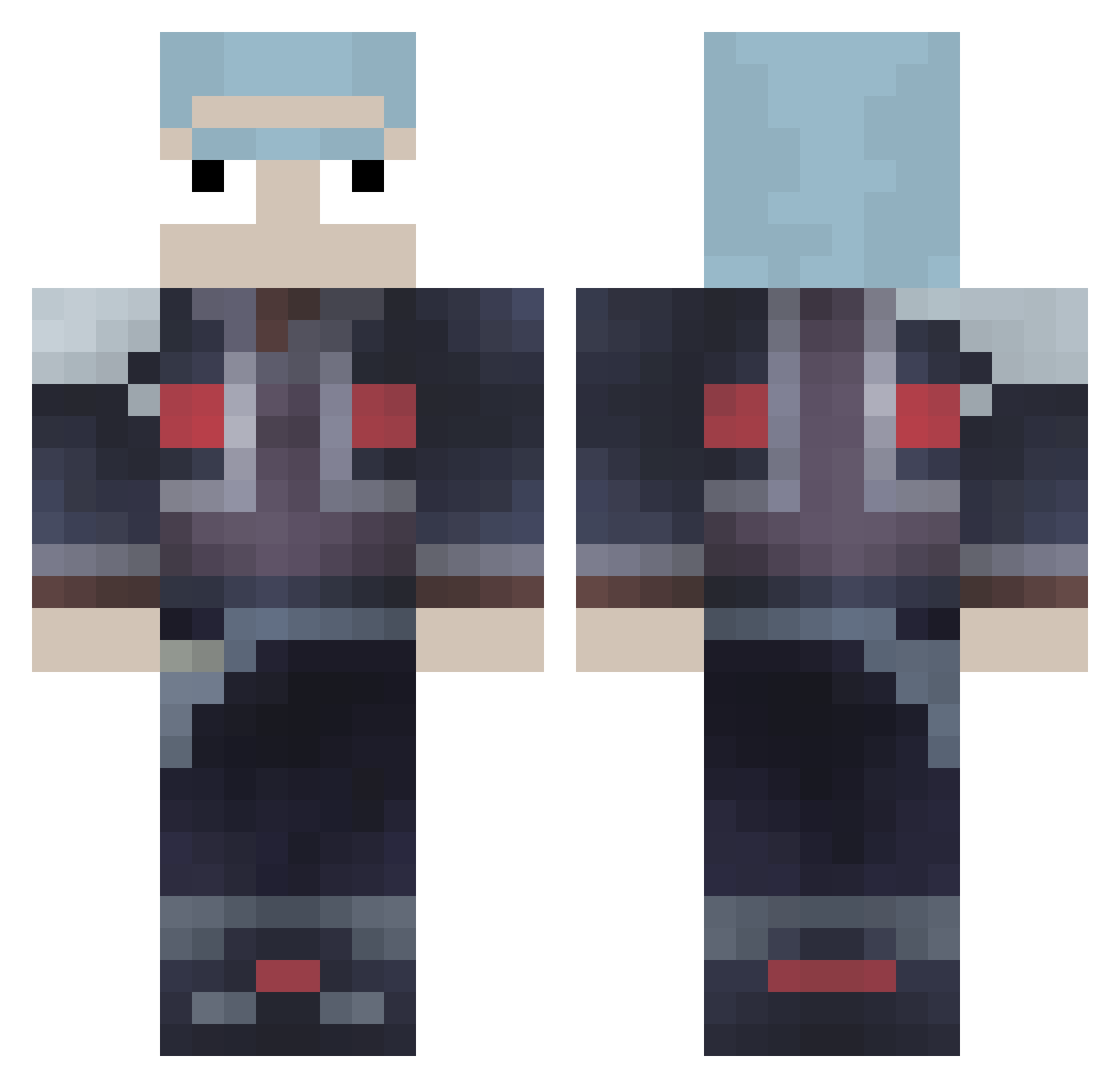 evilbryan Minecraft skin, front and back view