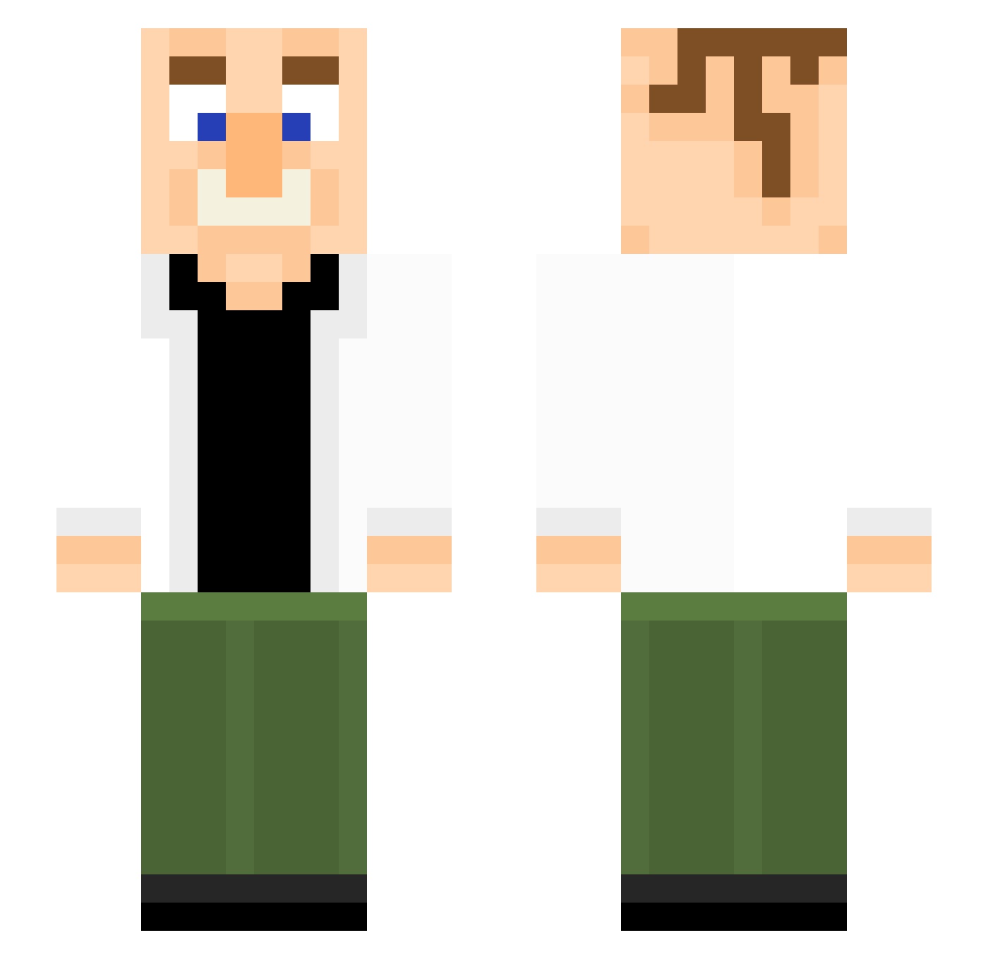 Dr_Brown2007 Minecraft skin, front and back view