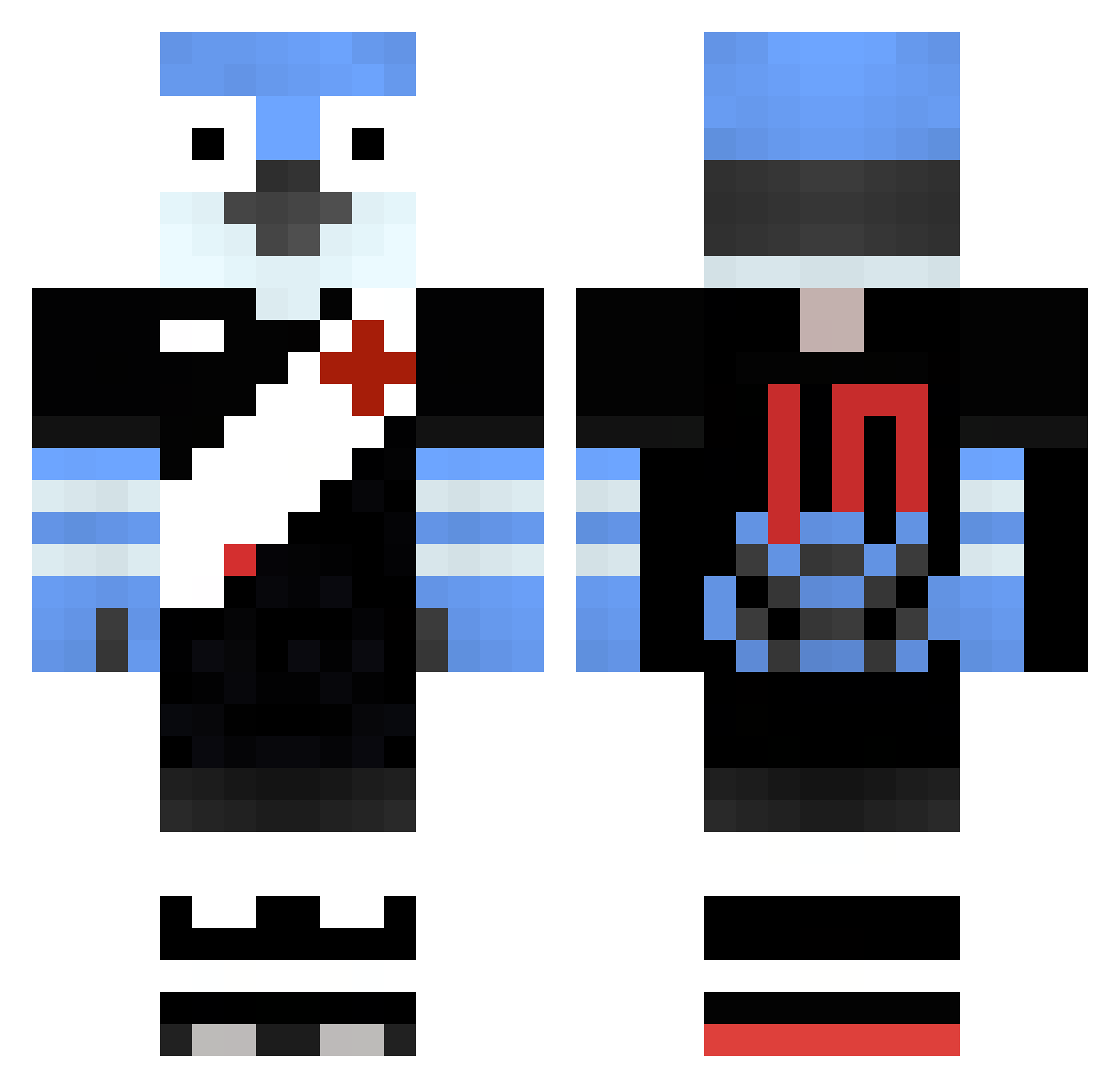 1PAJAR0 Minecraft skin, front and back view