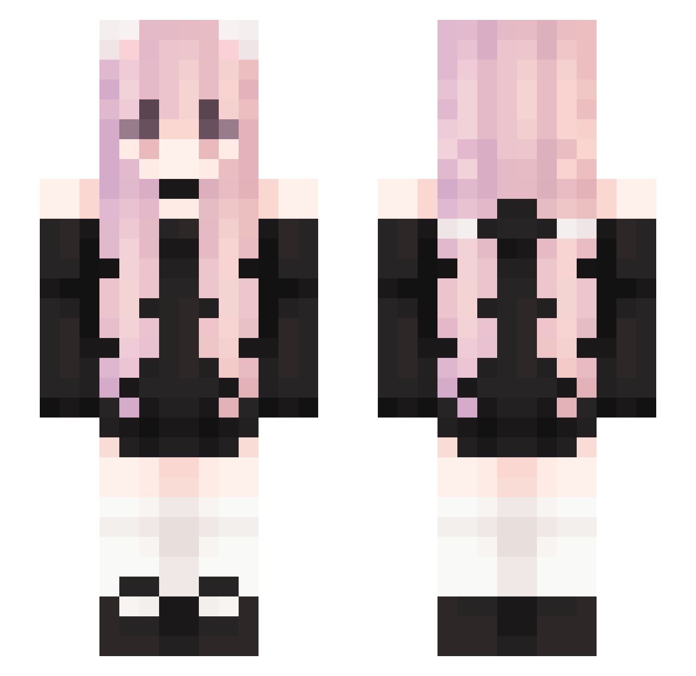 weachyy Minecraft skin, front and back view