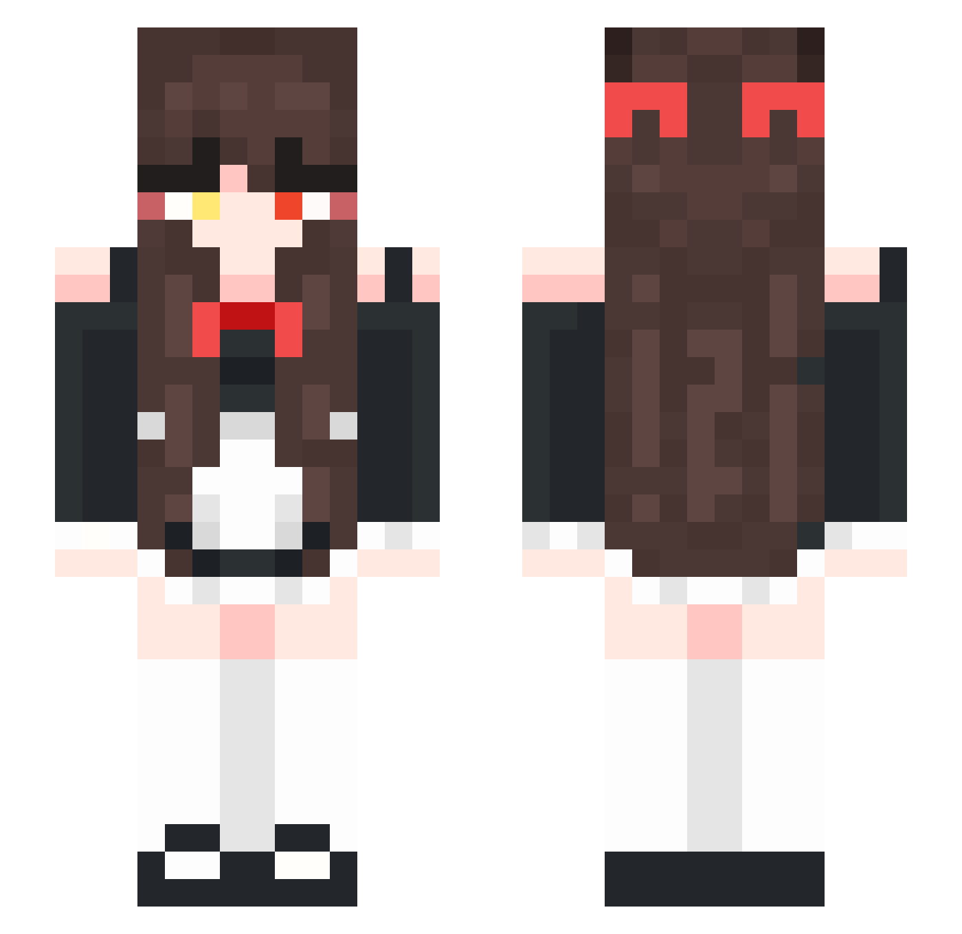 ShiroStrat Minecraft skin, front and back view