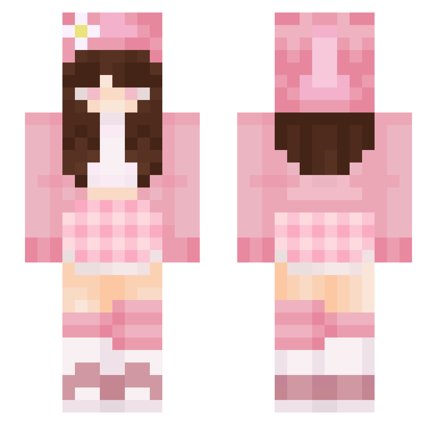 Audible Minecraft skin, front and back view