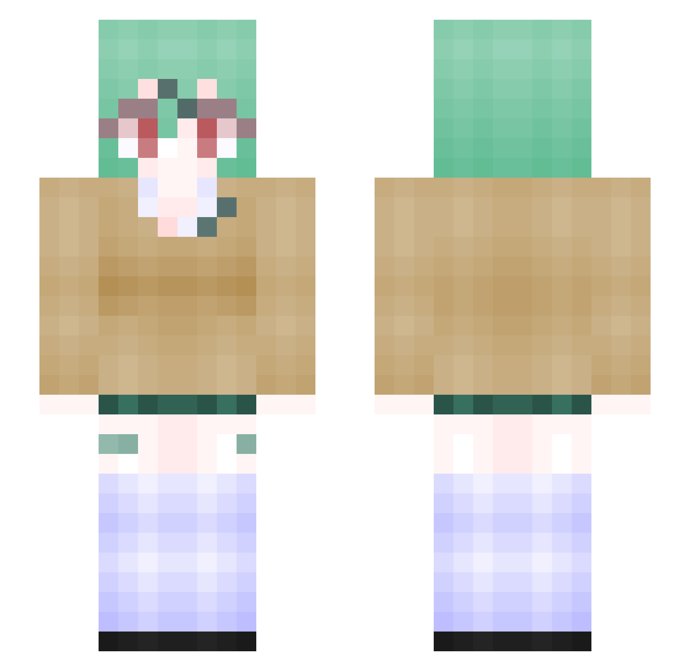 WINNABLESEAL678 Minecraft skin, front and back view