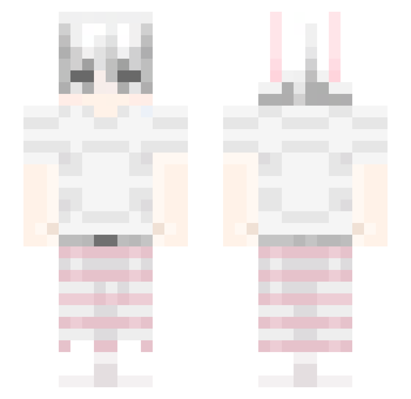 ocyak Minecraft skin, front and back view