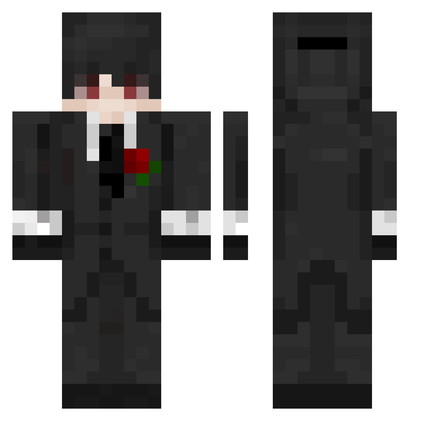 sj0215 Minecraft skin, front and back view