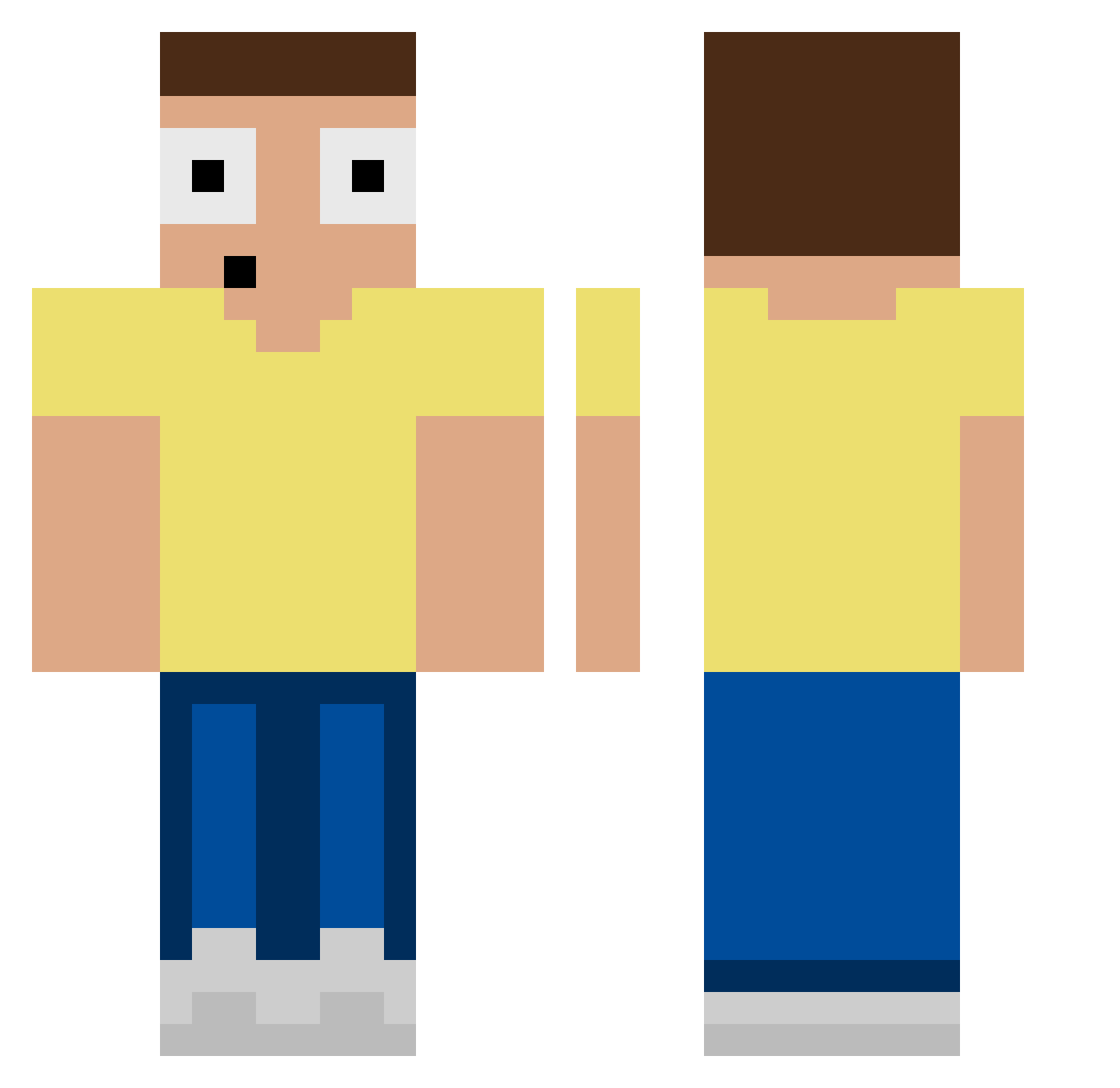 lenzoptimus Minecraft skin, front and back view