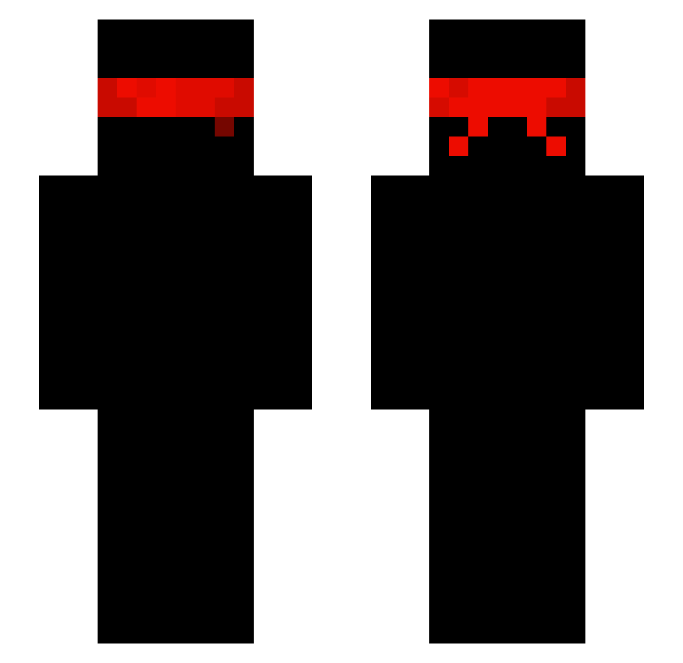 Ravvik Minecraft skin, front and back view