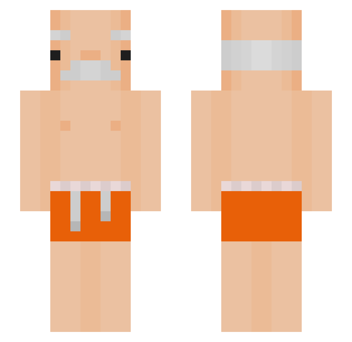 Alec_Francis Minecraft skin, front and back view