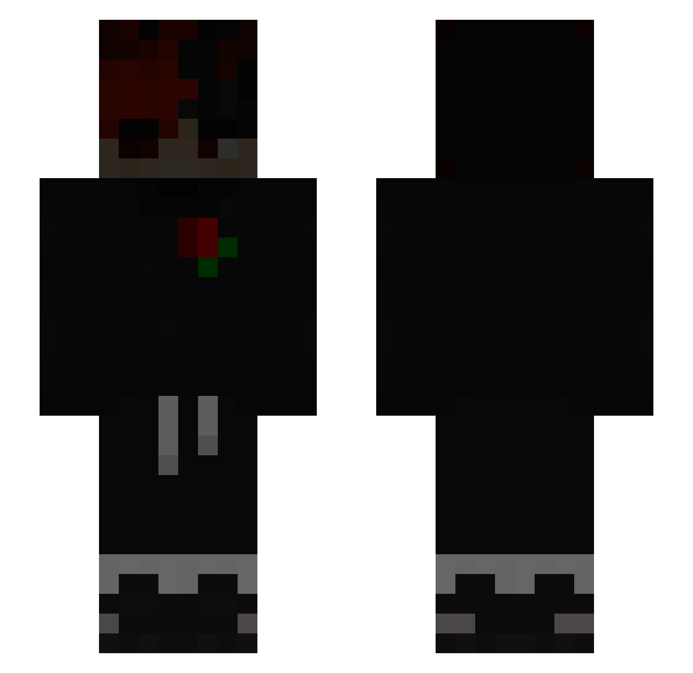 vYoshimura Minecraft skin, front and back view