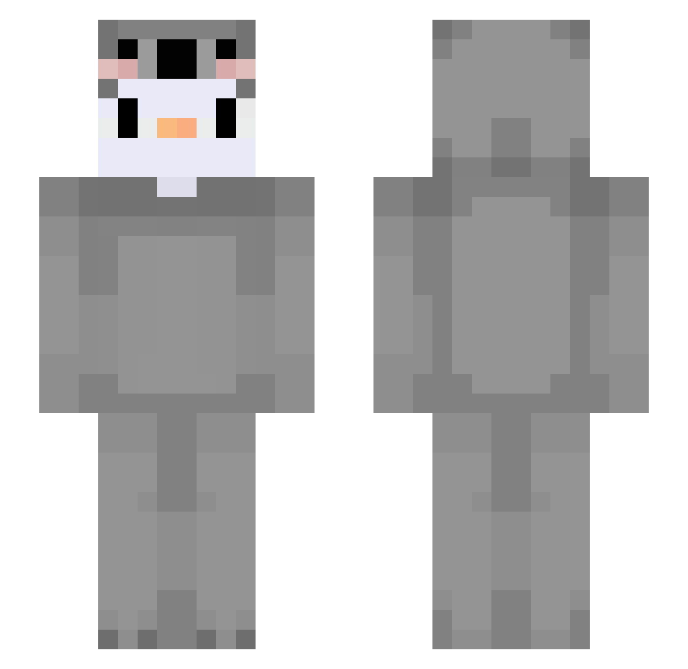 TGLP99 Minecraft skin, front and back view