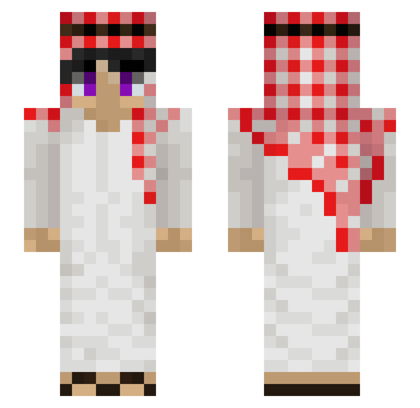 AKai_98 Minecraft skin, front and back view