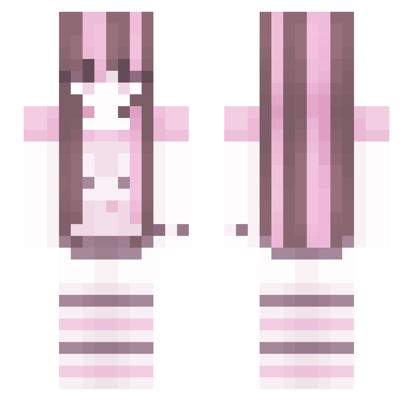 vinbunz Minecraft skin, front and back view
