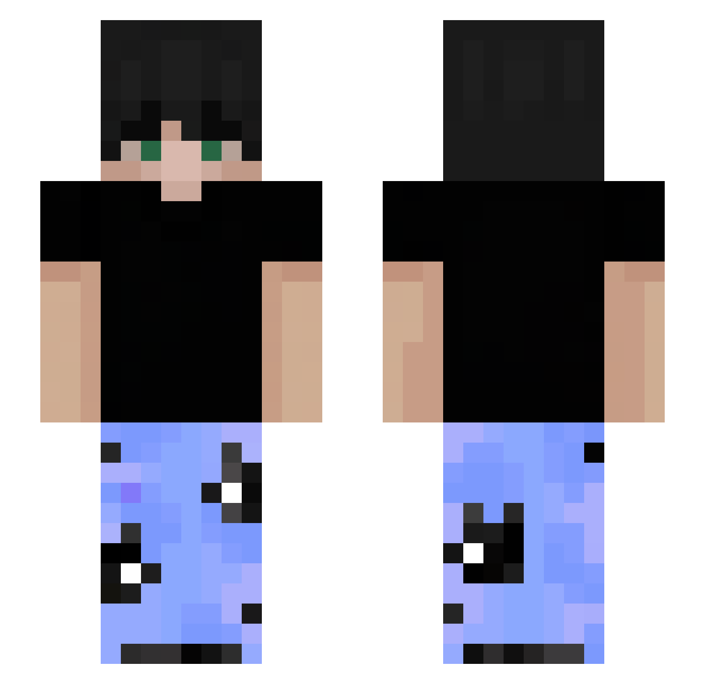 Dragonnight8286 Minecraft skin, front and back view