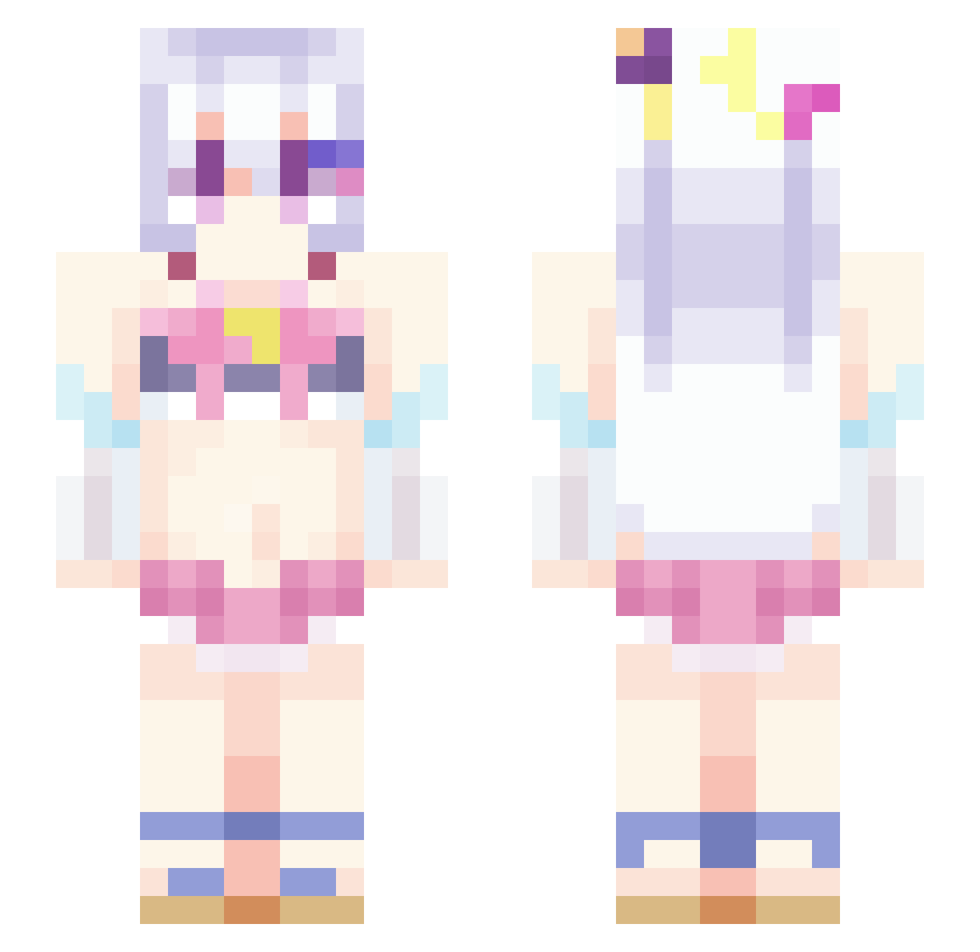 Jeeff3037 Minecraft skin, front and back view