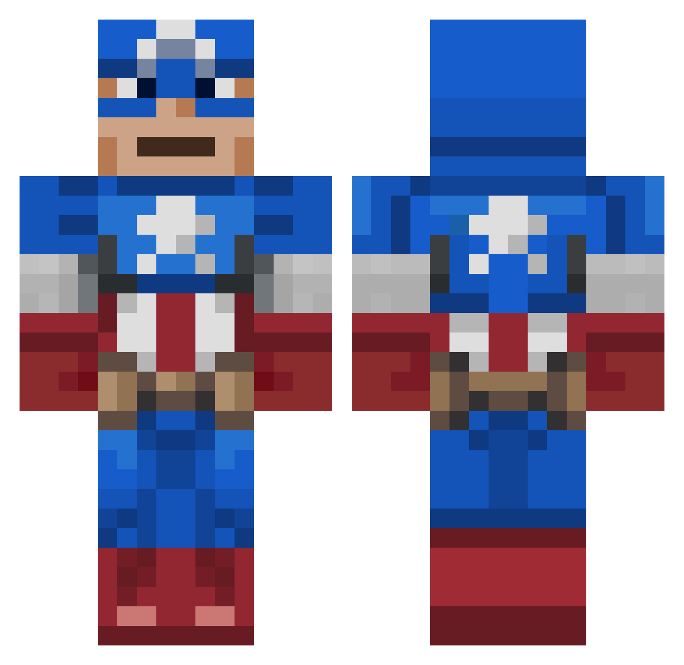 CapedBlunder101 Minecraft skin, front and back view