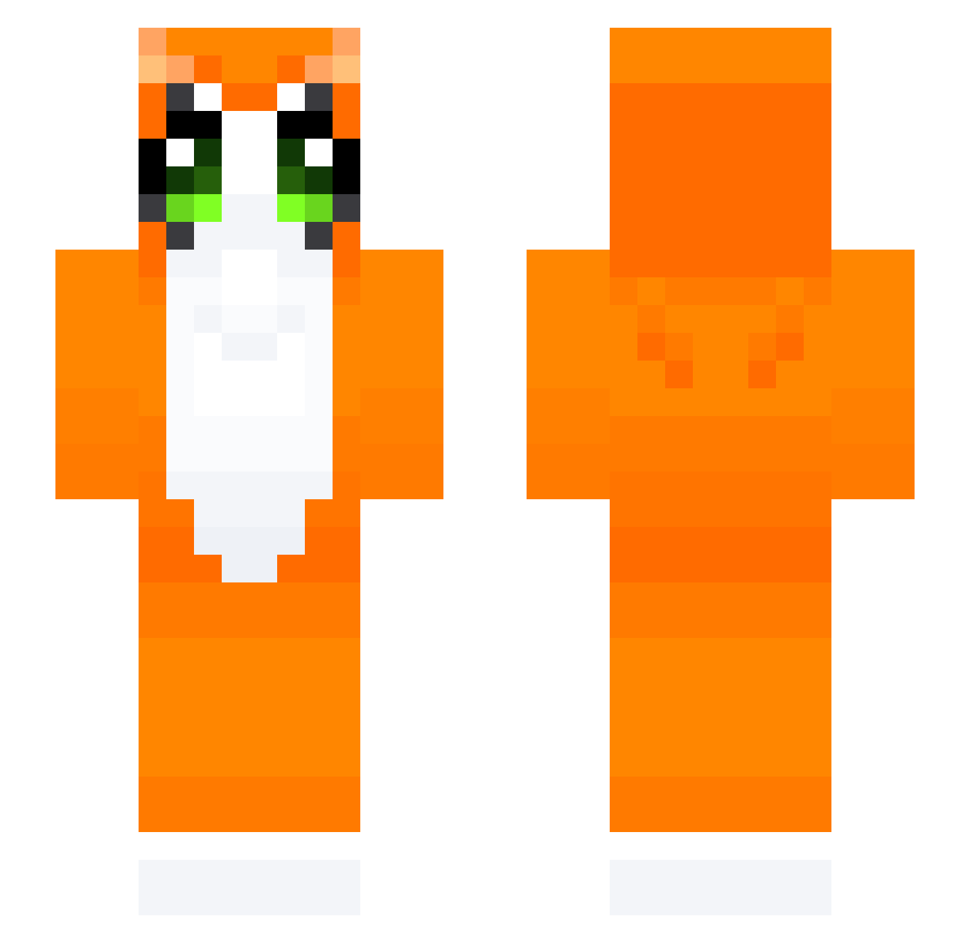 DemonPotato952 Minecraft skin, front and back view