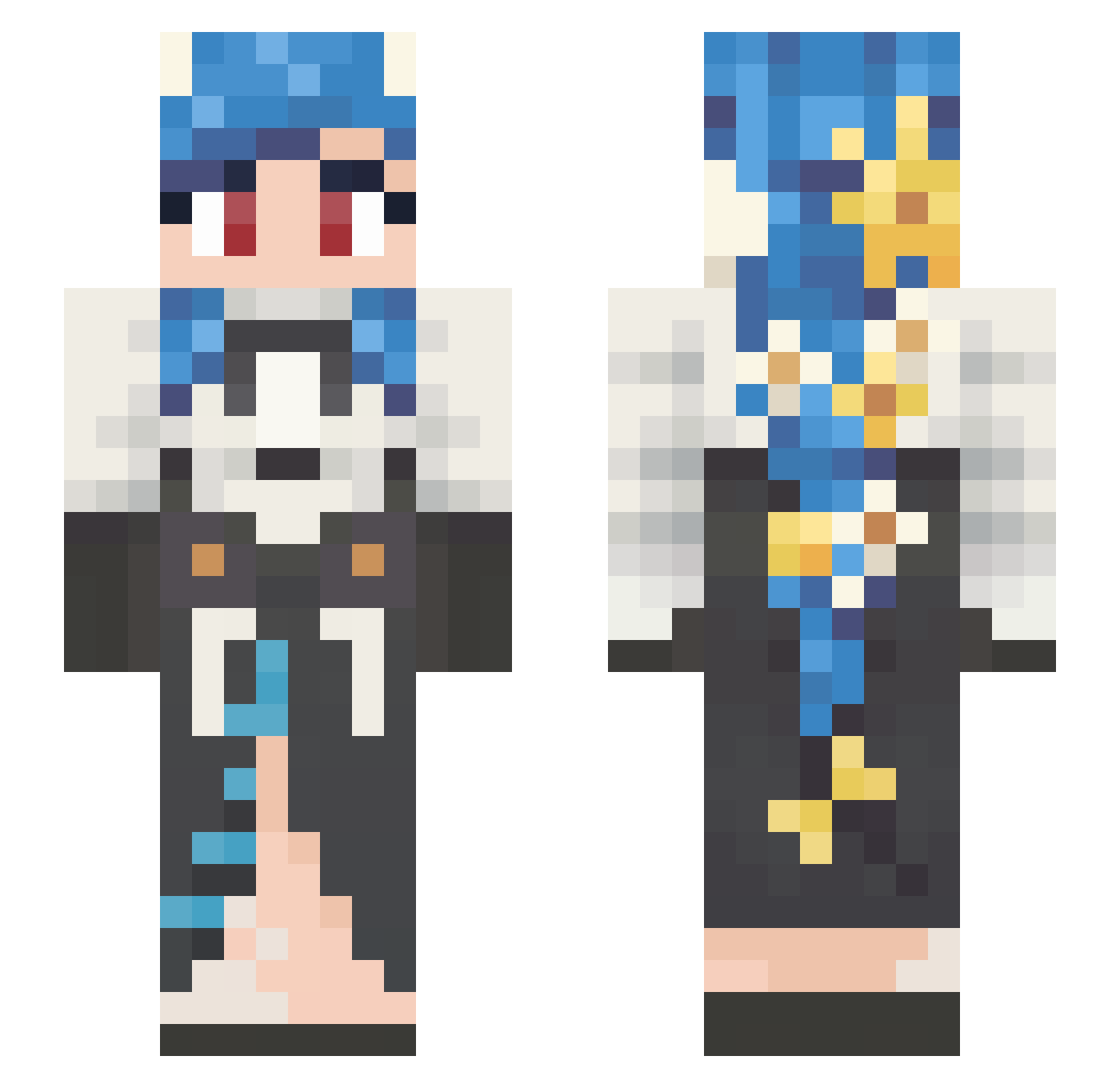 FeverDr3am Minecraft skin, front and back view