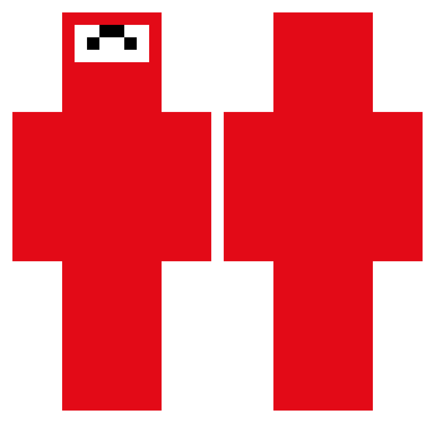 UnrealFaruk Minecraft skin, front and back view