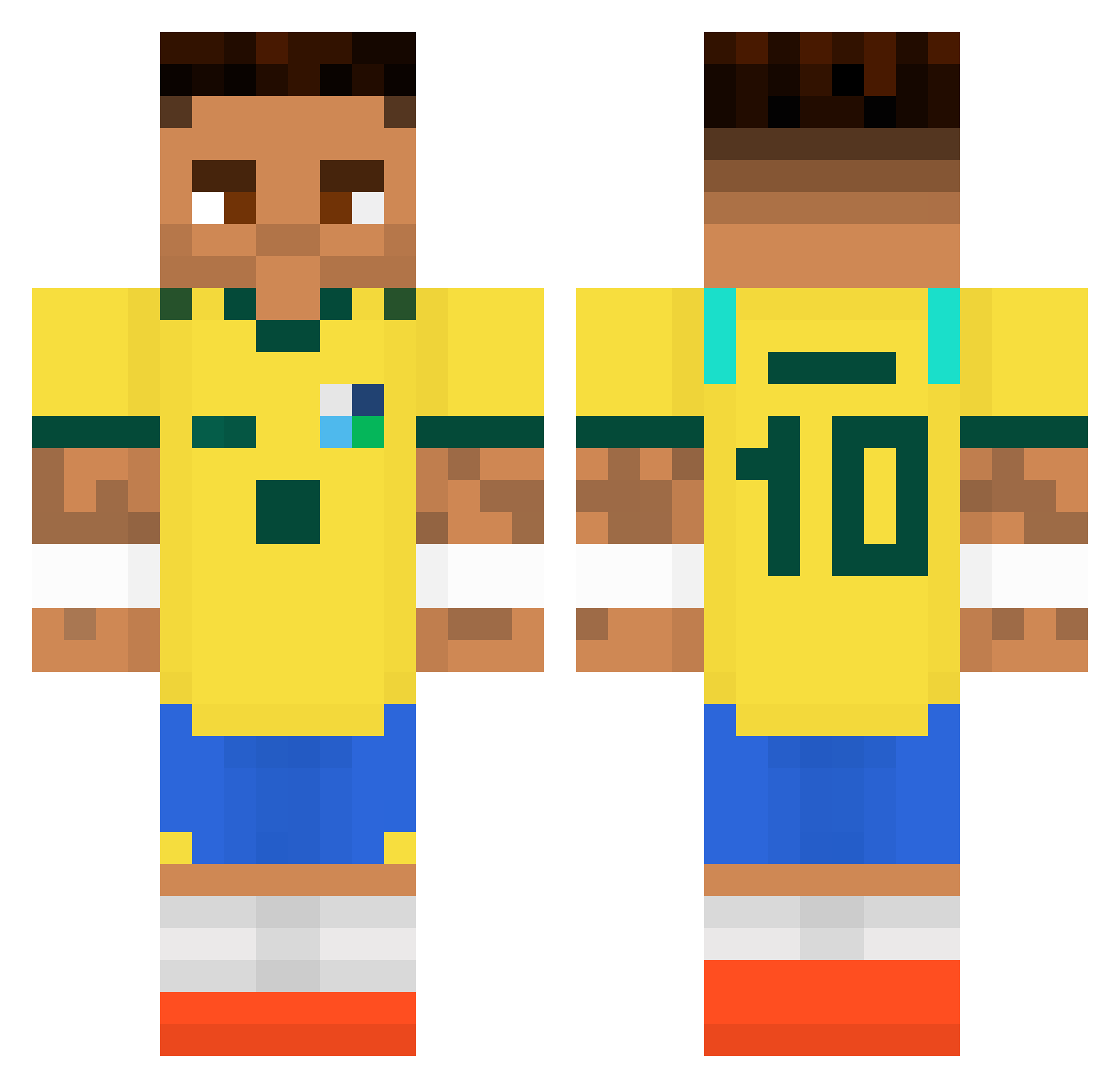 GaloCromado Minecraft skin, front and back view