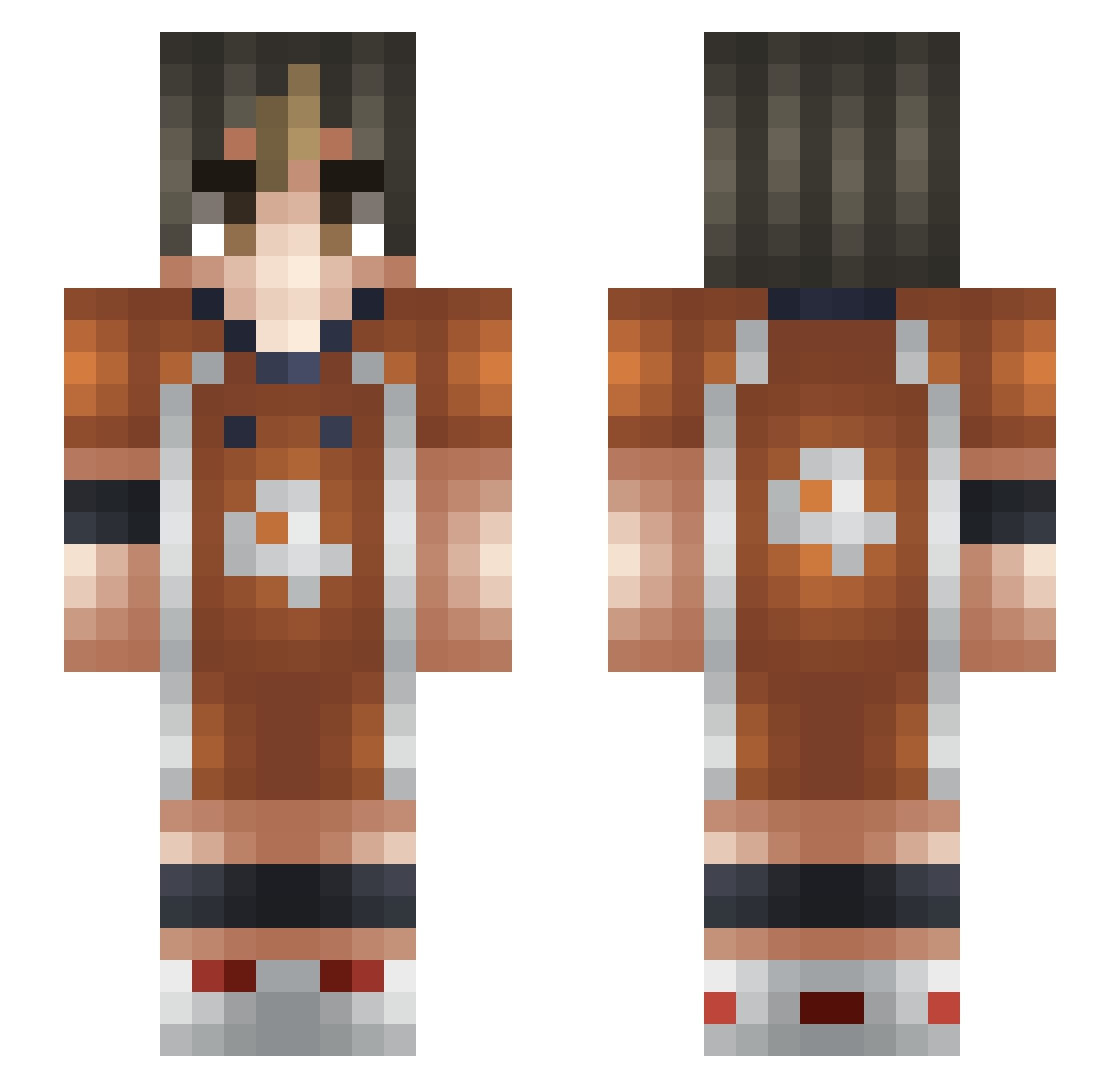 D_G Minecraft skin, front and back view