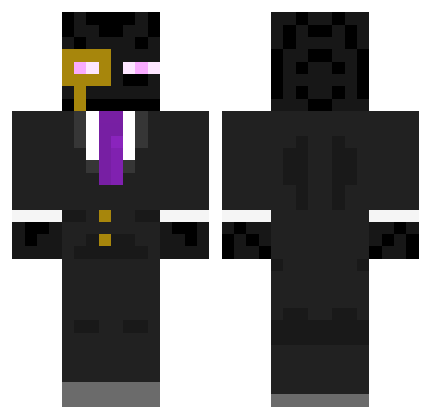 Lamoscaa Minecraft skin, front and back view