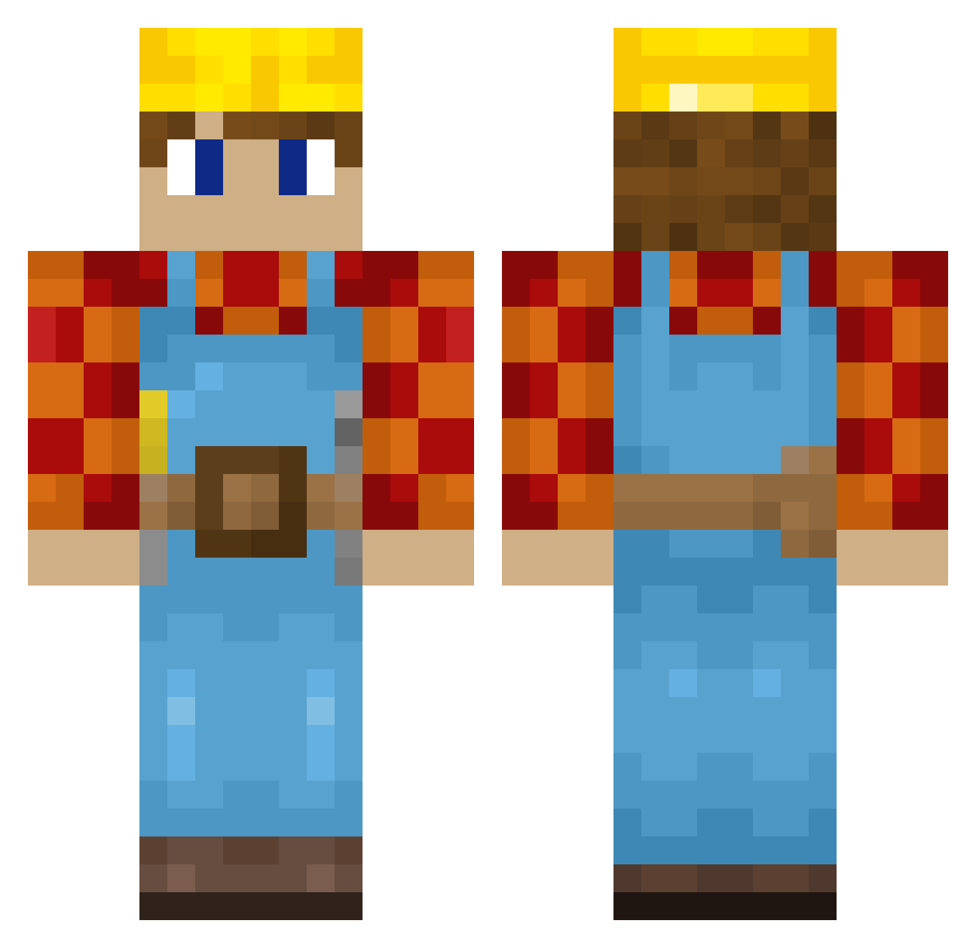 Schoff4 Minecraft skin, front and back view